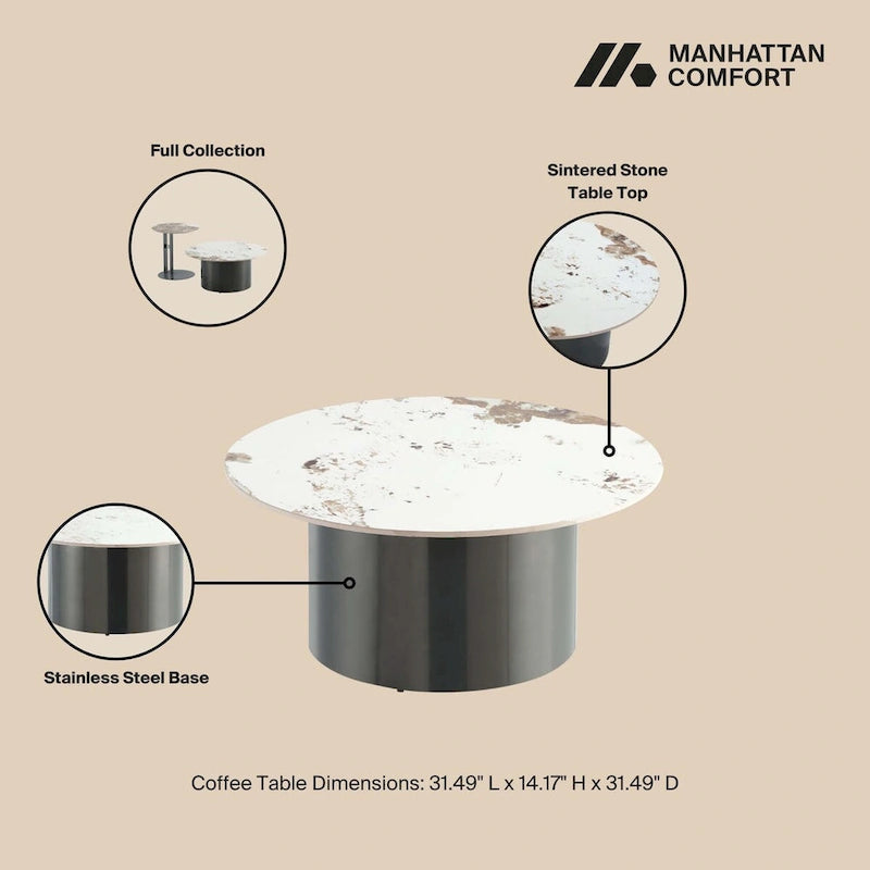 Table basse moderne Alondra de Manhattan Comfort