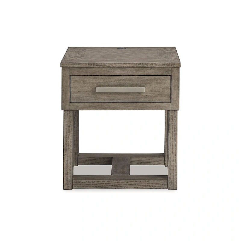 Signature Design by Ashley Loyaska Table d'appoint brun/gris - 22 larg. x 24 prof. x 24 haut.