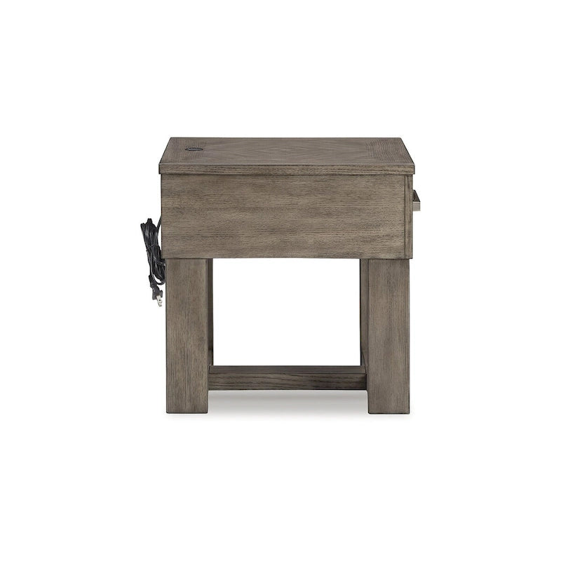 Signature Design by Ashley Loyaska Table d'appoint brun/gris - 22 larg. x 24 prof. x 24 haut.