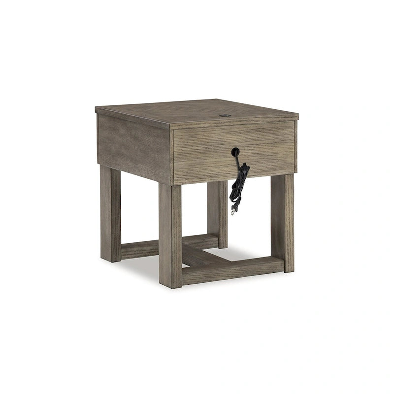 Signature Design by Ashley Loyaska Table d'appoint brun/gris - 22 larg. x 24 prof. x 24 haut.