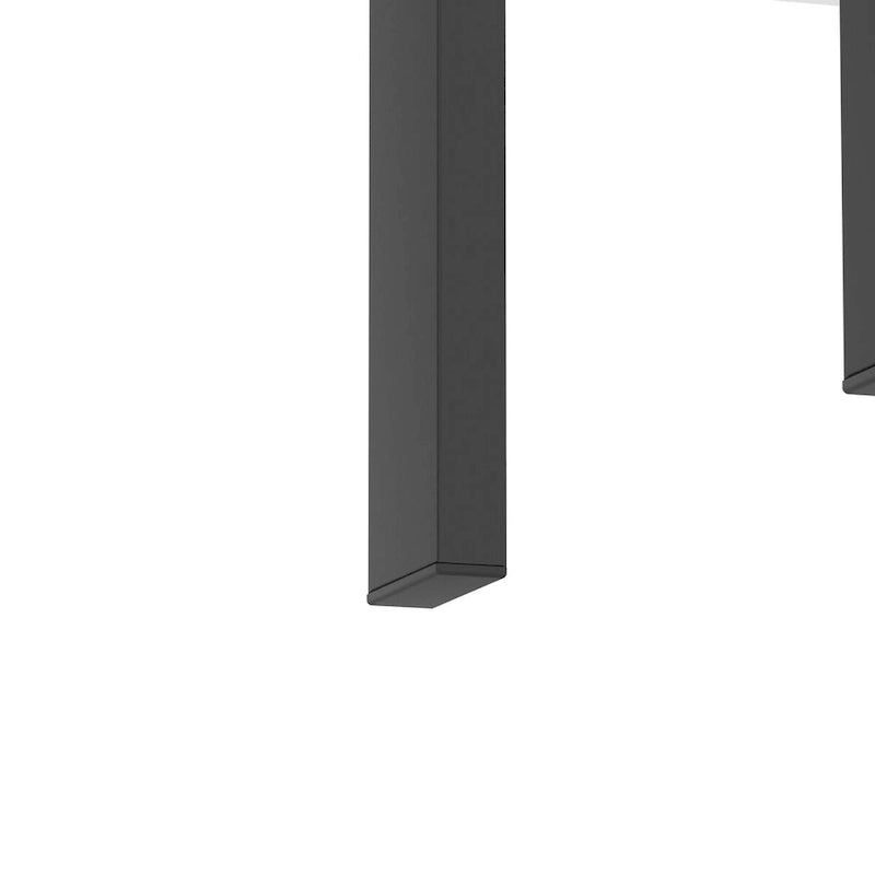 Lot de 2 tables basses, tables d'appoint, tables de salon carrées en verre trempé moderne, noires