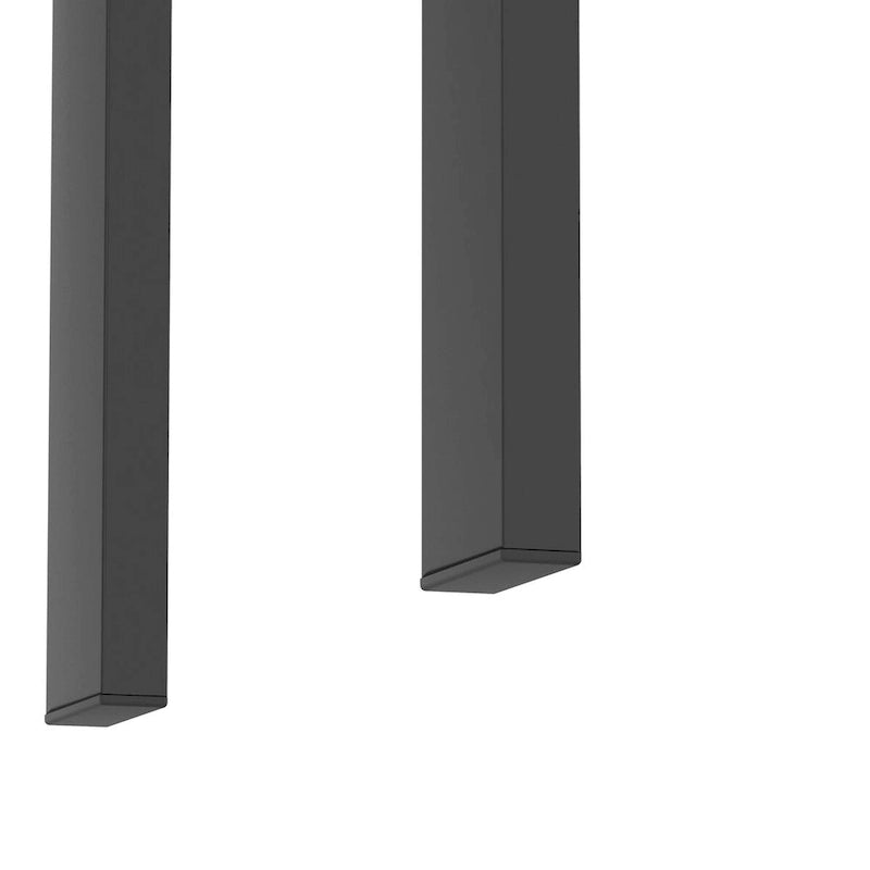 Lot de 2 tables basses, tables d'appoint, tables de salon carrées en verre trempé moderne, noires