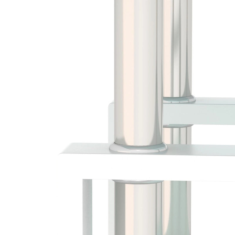 Lot de 2 tables basses, tables d'appoint, tables de salon carrées en verre trempé moderne, noires