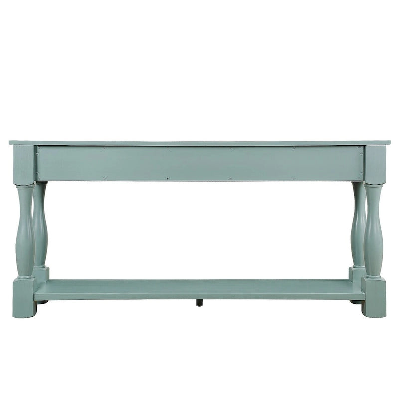 Console en bois avec 3 tiroirs et 1 étagère inférieure