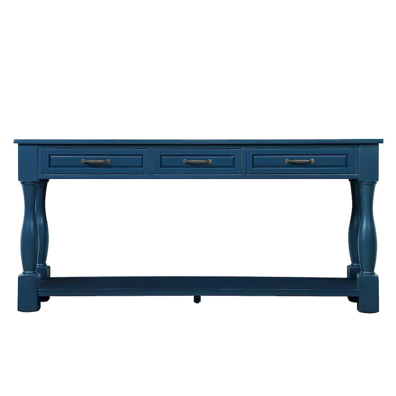 Console en bois avec 3 tiroirs et 1 étagère inférieure