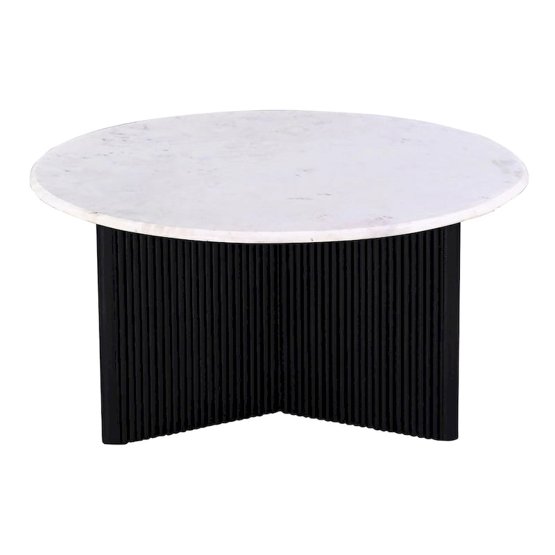 Table basse piédestal Pearce 31 po avec plateau en marbre
