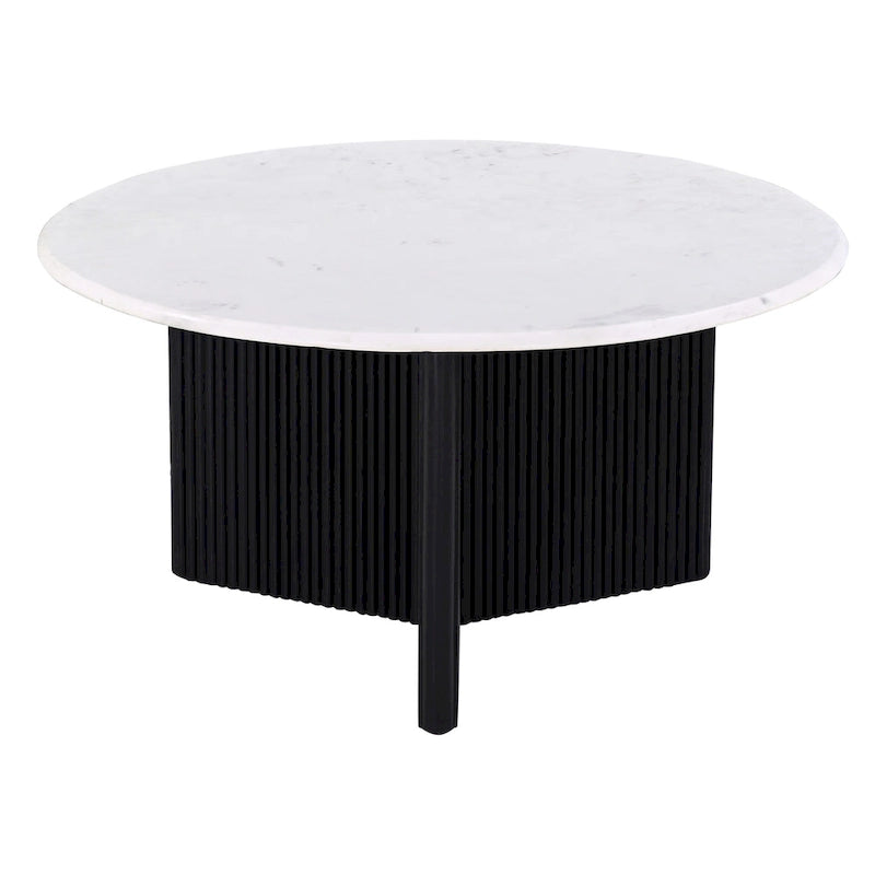 Table basse piédestal Pearce 31 po avec plateau en marbre