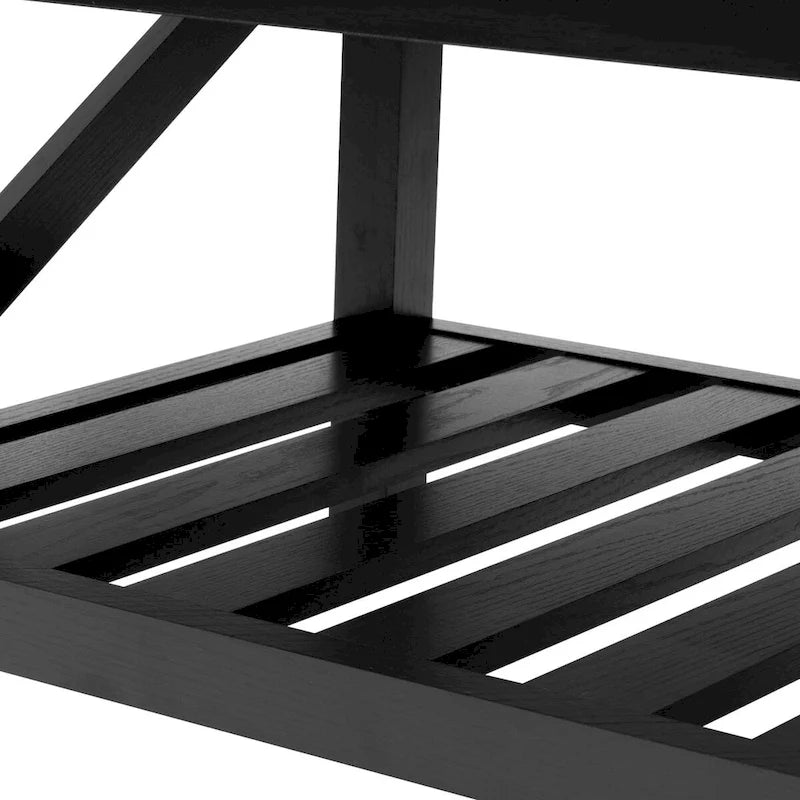 VredHom Table basse de salon avec étagère – 46 cm (H) x 102 cm (L) x 56 cm (P)