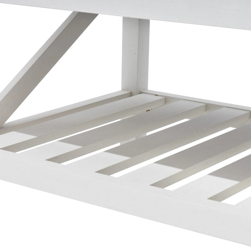 VredHom Table basse de salon avec étagère – 46 cm (H) x 102 cm (L) x 56 cm (P)