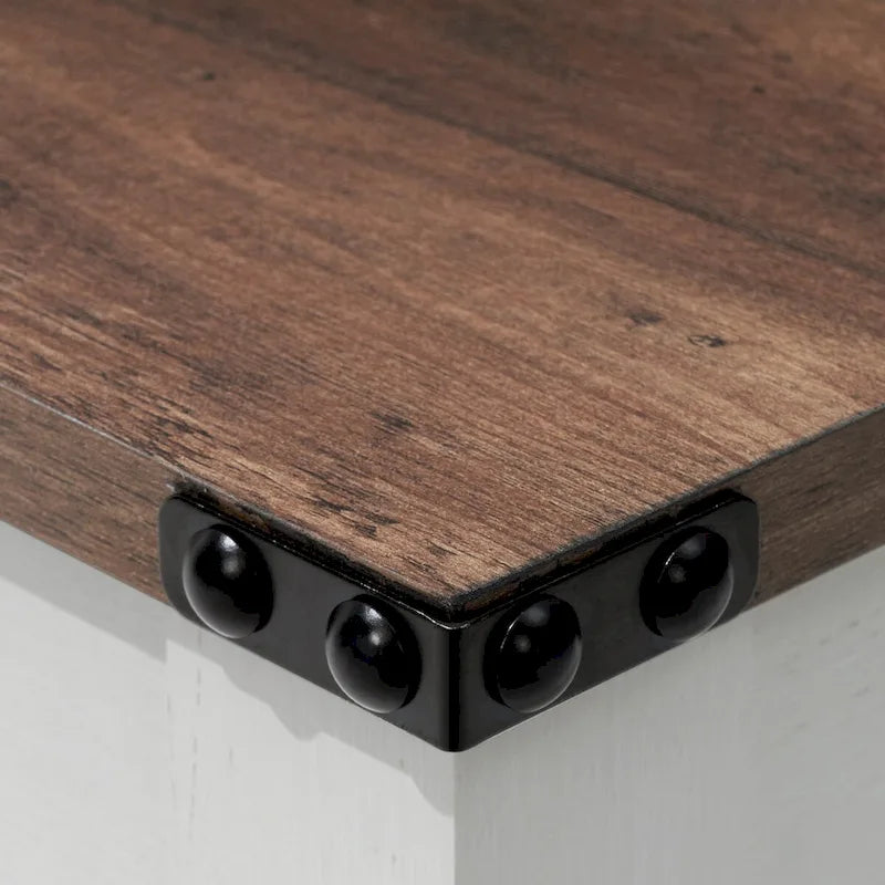 VredHom Table basse de salon avec étagère – 46 cm (H) x 102 cm (L) x 56 cm (P)