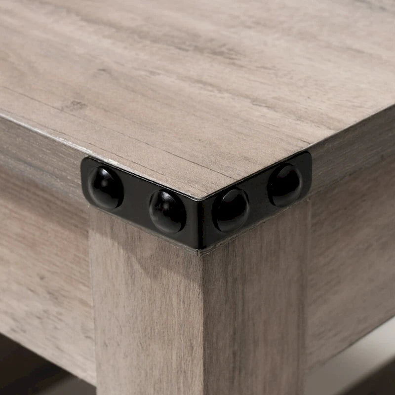 VredHom Table basse de salon avec étagère – 46 cm (H) x 102 cm (L) x 56 cm (P)