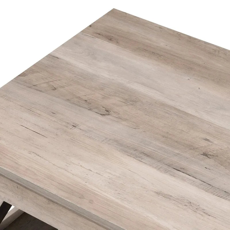 VredHom Table basse de salon avec étagère – 46 cm (H) x 102 cm (L) x 56 cm (P)