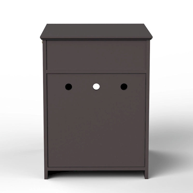 Maisonnette pour animaux en bois avec bac à litière et tiroir, table d'appoint, caisse de transport intérieure pour chat, niche pour chat (marron)