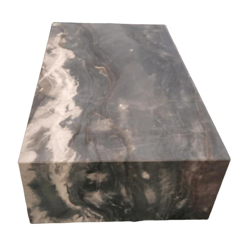 BETACH Table basse en marbre véritable - Marbre noir Phantom