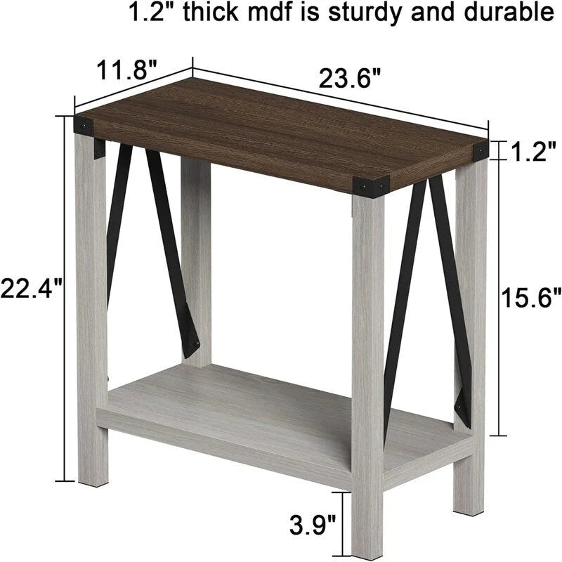 Table d'appoint pour petits espaces – 11,81P x 23,62L x 22,44H