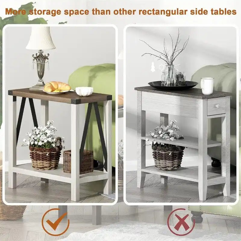 Table d'appoint pour petits espaces – 11,81P x 23,62L x 22,44H
