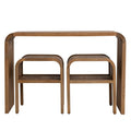 Table en bois Waterfall Edge et 2 tables d'appoint gigognes - 45,0L x 14,0l x 30,0H