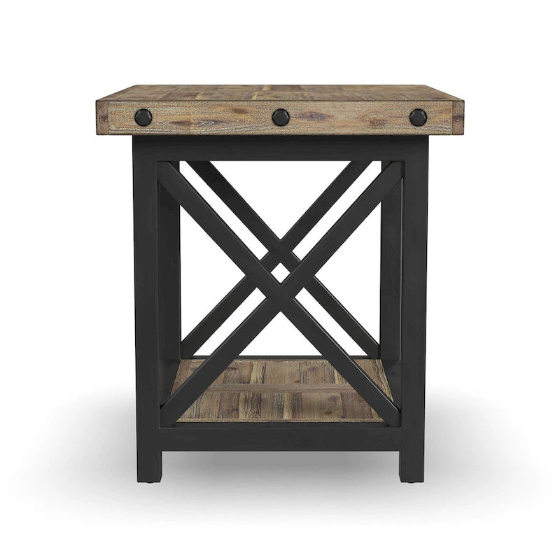 Table d'appoint en bois marron Carpenter Homestyles - 21 x 23 x 25