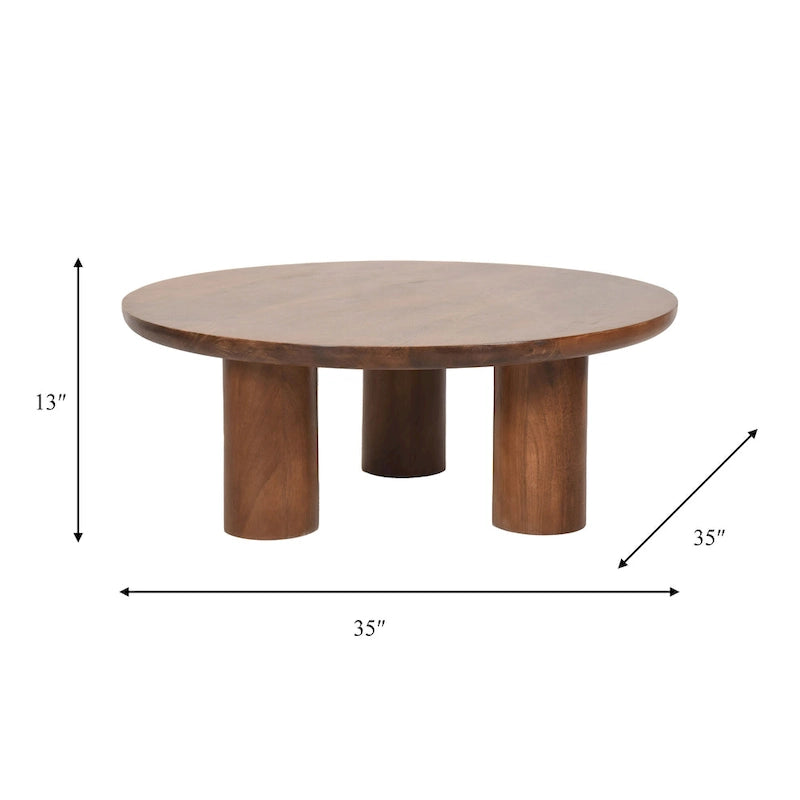 Sagebrook Home Paires de Tables Basses Élegantes en Bois de Mangue pour Intérieurs Modernes