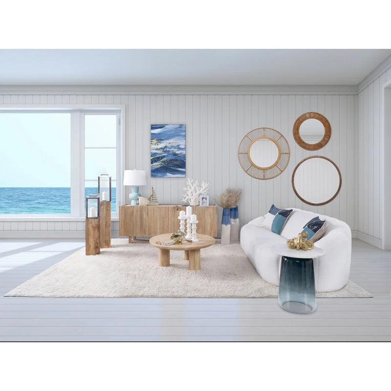 Sagebrook Home Paires de Tables Basses Élegantes en Bois de Mangue pour Intérieurs Modernes