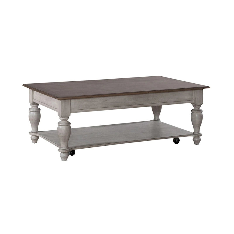 Ensemble de 3 tables basses en option Ocean Isle Blanc antique