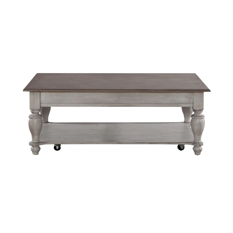 Ensemble de 3 tables basses en option Ocean Isle Blanc antique