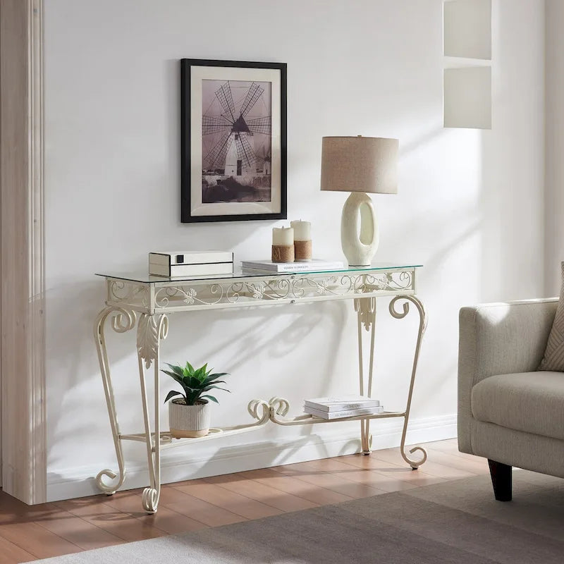 Console Tables for Entryway, Sturdy Hallway Table with Storage