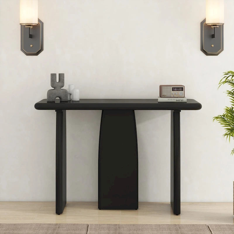 Console avec triple piédestal pour entrée