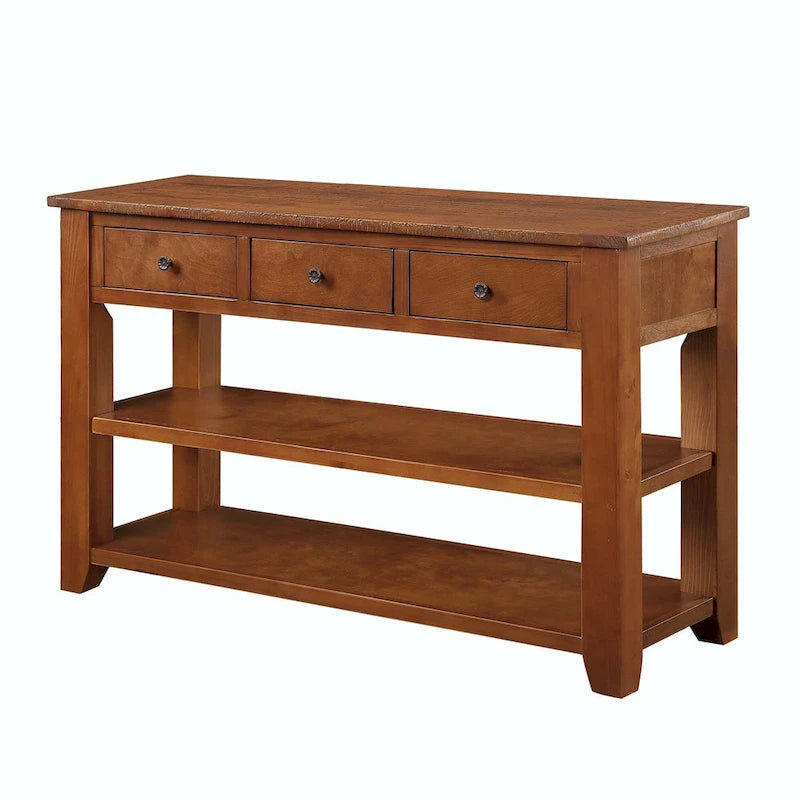 Console en bois massif de pin de 48 pouces