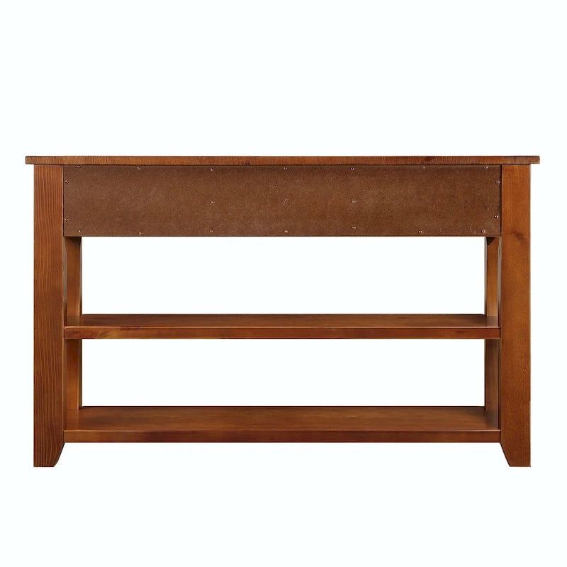 Console en bois massif de pin de 48 pouces