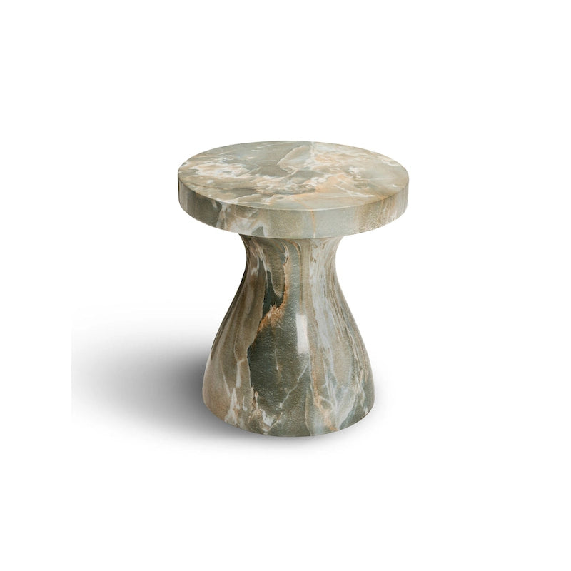Table d'appoint Studio London Monia élégante en faux marbre pour l'intérieur et l'extérieur