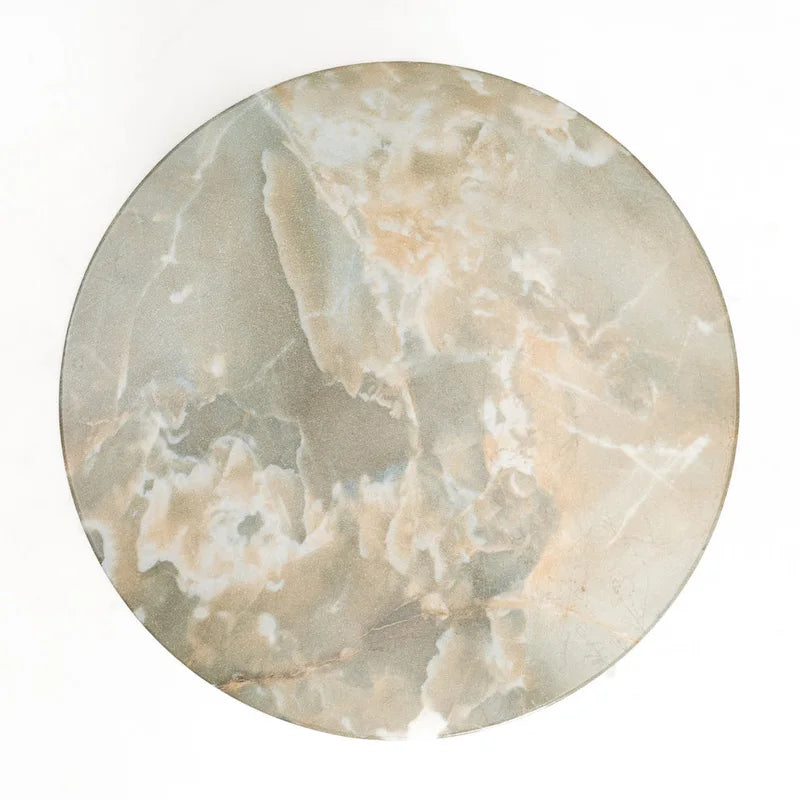 Table d'appoint Studio London Monia élégante en faux marbre pour l'intérieur et l'extérieur