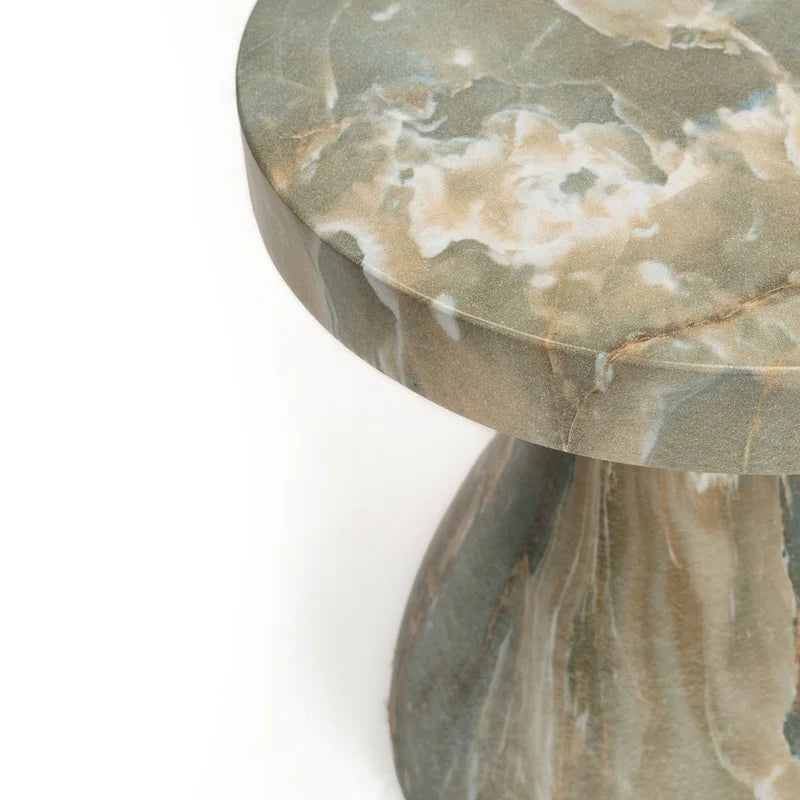 Table d'appoint Studio London Monia élégante en faux marbre pour l'intérieur et l'extérieur