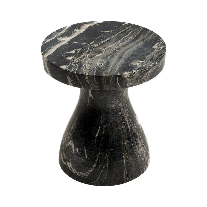 Table d'appoint Studio London Monia élégante en faux marbre pour l'intérieur et l'extérieur