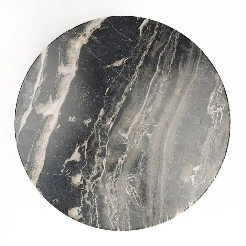 Table d'appoint Studio London Monia élégante en faux marbre pour l'intérieur et l'extérieur