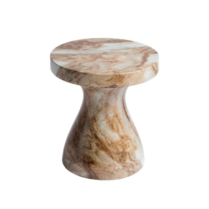 Table d'appoint Studio London Monia élégante en faux marbre pour l'intérieur et l'extérieur