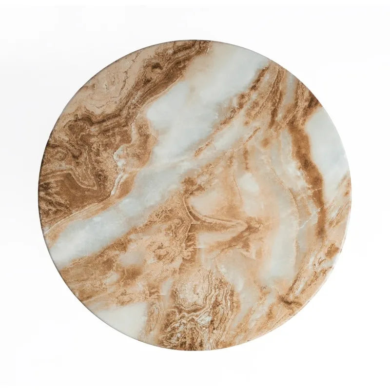 Table d'appoint Studio London Monia élégante en faux marbre pour l'intérieur et l'extérieur