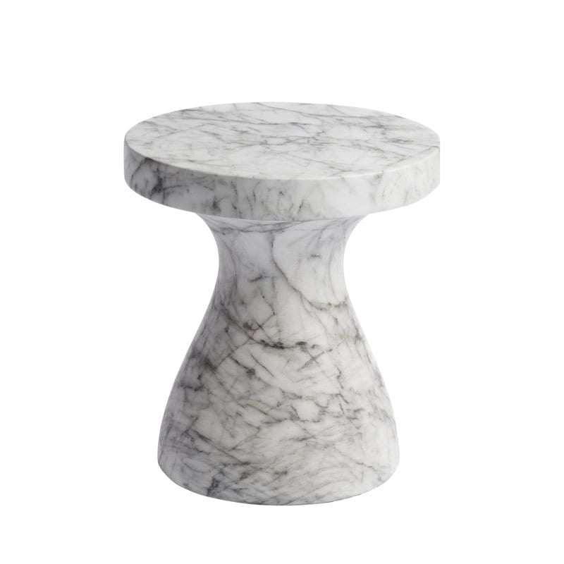 Table d'appoint Studio London Monia élégante en faux marbre pour l'intérieur et l'extérieur