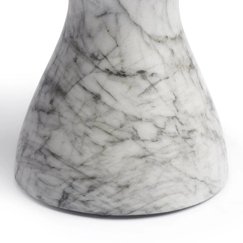 Table d'appoint Studio London Monia élégante en faux marbre pour l'intérieur et l'extérieur