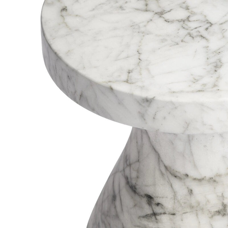 Table d'appoint Studio London Monia élégante en faux marbre pour l'intérieur et l'extérieur