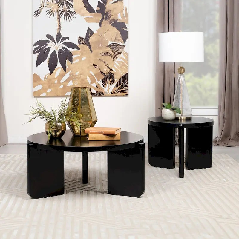 Table basse ronde Harrison noire