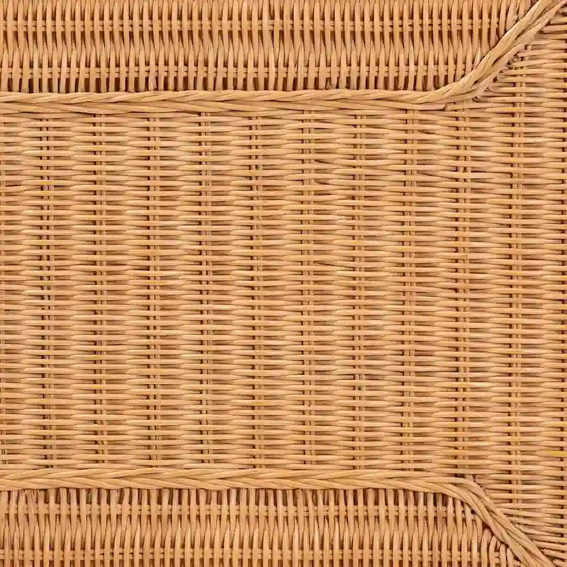 Table basse Minahasa Bohemian Light Honey en rotin tressé
