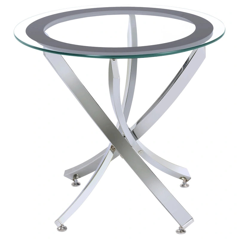 Ensemble de tables basses gigognes Brooke à plateau en verre