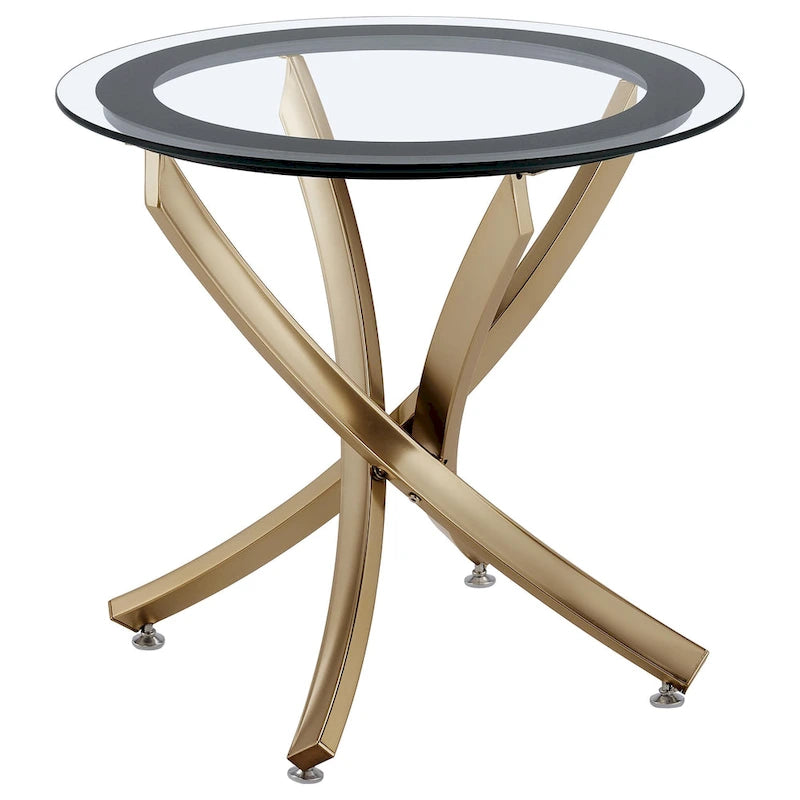 Ensemble de tables basses gigognes Brooke à plateau en verre