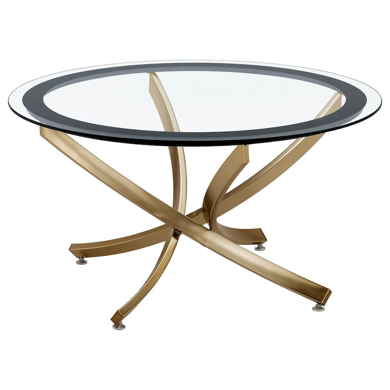 Ensemble de tables basses gigognes Brooke à plateau en verre