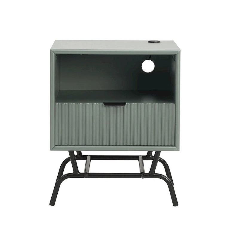 DH BASIC Ensemble de 2 tables basses et tables d'appoint modernes avec tiroirs à vagues 3D de Denhour