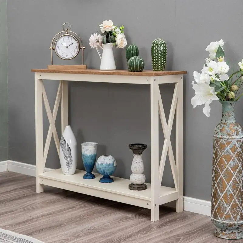 Console étroite avec espace de rangement - 11,8P x 39,4L x 31,5H