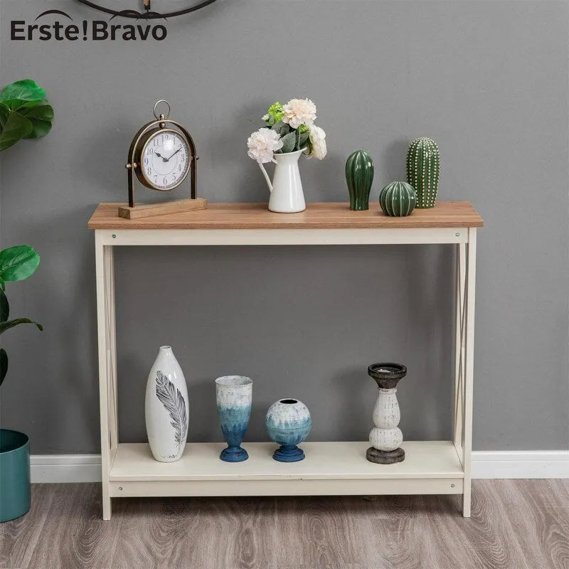 Console étroite avec espace de rangement - 11,8P x 39,4L x 31,5H