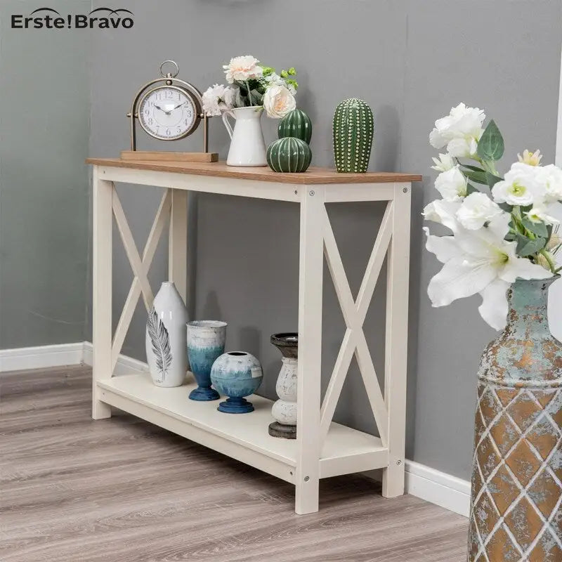 Console étroite avec espace de rangement - 11,8P x 39,4L x 31,5H