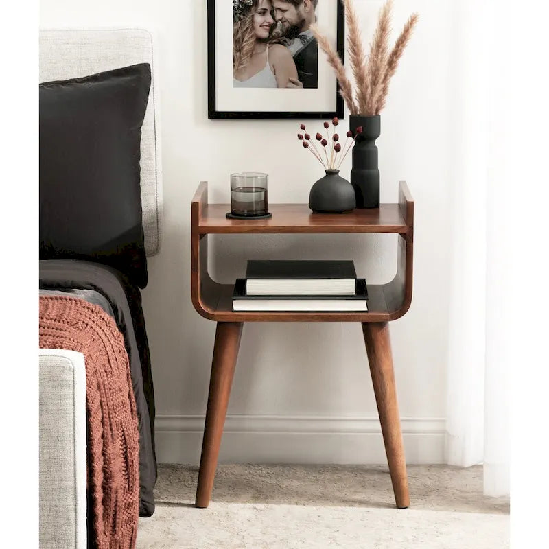 Table d'appoint en bois Quilby de Kate et Laurel - 18x14x27